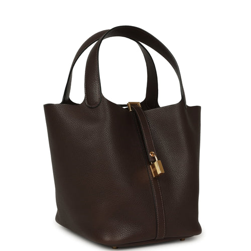 Hermes Picotin Lock 22 Ebene Barenia Faubourg Gold Hardware