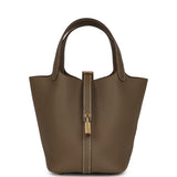Hermes Picotin Lock 18 Etoupe Clemence Gold Hardware - Thumbnail View 1
