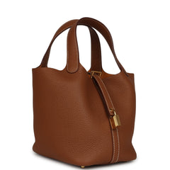 Hermes Picotin Lock 18 Gold Clemence Gold Hardware