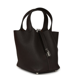 Hermes Picotin Lock 18 Ebene Clemence Palladium Hardware