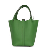Hermes Picotin Lock 18 Vert Yucca Clemence Palladium Hardware - Thumbnail View 4