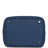 Hermes Picotin Lock 18 Bleu Tie Clemence Palladium Hardware - Thumbnail View 6