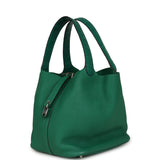 Pre-owned Hermes Picotin Lock 22 Vert Vertigo Clemence and Matte Alligator Touch Palladium Hardware - Thumbnail View 5