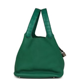 Pre-owned Hermes Picotin Lock 22 Vert Vertigo Clemence and Matte Alligator Touch Palladium Hardware - Thumbnail View 3