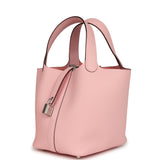 Hermes Picotin Lock 18 Rose Sakura Clemence Palladium Hardware - Thumbnail View 5