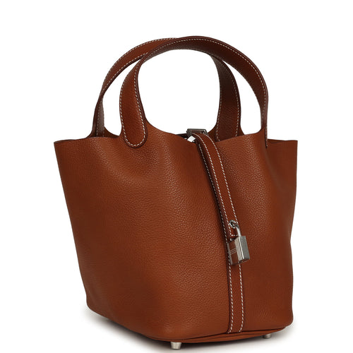 Hermes Picotin Lock 18 Fauve Barenia Faubourg Palladium Hardware