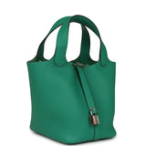 Pre-owned Hermes Picotin Lock 18 Vert Jade Clemence Palladium Hardware - Thumbnail View 2