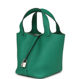 Pre-owned Hermes Picotin Lock 18 Vert Jade Clemence Palladium Hardware - Thumbnail View 5