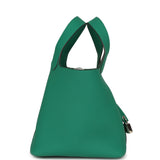 Pre-owned Hermes Picotin Lock 18 Vert Jade Clemence Palladium Hardware - Thumbnail View 3