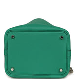 Pre-owned Hermes Picotin Lock 18 Vert Jade Clemence Palladium Hardware - Thumbnail View 6