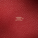 Pre-owned Hermes Picotin Lock 18 Rouge H Clemence and Matte Alligator Touch Gold Hardware - Thumbnail View 8