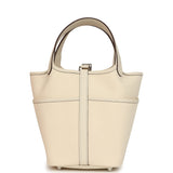 Hermes Picotin Cargo 18 Nata Swift and Toile Canvas Palladium Hardware - Thumbnail View 4
