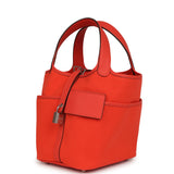 Hermes Picotin Cargo 18 Orange Field Swift and Toile Canvas Palladium Hardware - Thumbnail View 5