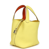 Hermes Picotin Lock Eclat 18 Limoncello Clemence and Orange Swift Palladium Hardware - Thumbnail View 5