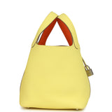 Hermes Picotin Lock Eclat 18 Limoncello Clemence and Orange Swift Palladium Hardware - Thumbnail View 3
