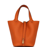 Hermes Picotin Lock 18 Orange Clemence Gold Hardware - Thumbnail View 1