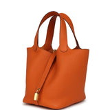 Hermes Picotin Lock 18 Orange Clemence Gold Hardware - Thumbnail View 5