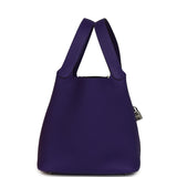 Hermes Picotin Lock 22 Purple Clemence Palladium Hardware - Thumbnail View 3