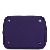 Hermes Picotin Lock 22 Purple Clemence Palladium Hardware - Thumbnail View 6