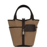 Hermes Picotin Cargo 18 Mousse Toile Canvas and Bai Brun Swift Palladium Hardware - Thumbnail View 1