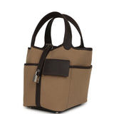 Hermes Picotin Cargo 18 Mousse Toile Canvas and Bai Brun Swift Palladium Hardware - Thumbnail View 5