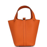 Hermes Picotin Lock 18 Orange Clemence Palladium Hardware - Thumbnail View 4