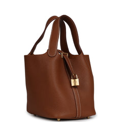 Hermes Picotin Lock 18 Gold Clemence Gold Hardware