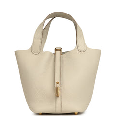 Hermes Picotin Lock 18 Beton Clemence Gold Hardware