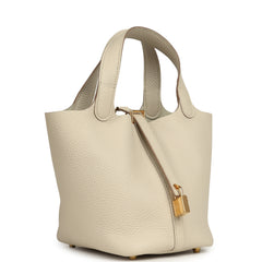 Hermes Picotin Lock 18 Beton Clemence Gold Hardware
