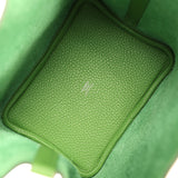 Hermes Picotin Lock 18 Eclat Vert Yucca Clemence, Celeste Swift Palladium Hardware - Thumbnail View 7