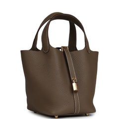Hermes Picotin Lock 18 Etoupe Clemence Gold Hardware