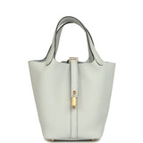 Hermes Picotin Lock 18 Bleu Pale Clemence Gold Hardware - Thumbnail View 1