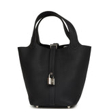 Pre-owned Hermes Picotin Lock 18 Caban Clemence Palladium Hardware - Thumbnail View 1