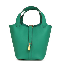 Hermes Picotin Lock 18 Vert Jade Maurice Gold Hardware