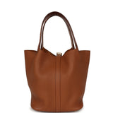 Pre-owned Hermes Picotin 22 Gold Clemence, Matte Alligator Touch Gold Hardware - Thumbnail View 4