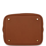 Pre-owned Hermes Picotin 22 Gold Clemence, Matte Alligator Touch Gold Hardware - Thumbnail View 6