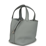 Hermes Picotin Lock 22 Gris Pantin Clemence Palladium Hardware - Thumbnail View 5