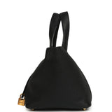Pre-owned Hermes Picotin Lock 18 Black Clemence Gold Hardware - Thumbnail View 3