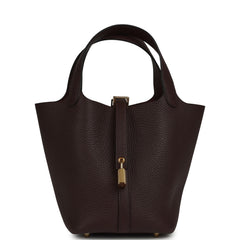 Hermes Picotin Lock 18 Rouge Sellier Clemence Gold Hardware