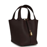 Hermes Picotin Lock 18 Rouge Sellier Clemence Gold Hardware - Thumbnail View 2