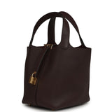 Hermes Picotin Lock 18 Rouge Sellier Clemence Gold Hardware - Thumbnail View 5