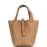 Pre-owned Hermes Picotin Lock 18 Chai Clemence Gold Hardware - Thumbnail View 1