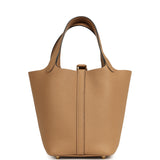 Pre-owned Hermes Picotin Lock 18 Chai Clemence Gold Hardware - Thumbnail View 4