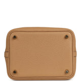 Pre-owned Hermes Picotin Lock 18 Chai Clemence Gold Hardware - Thumbnail View 6