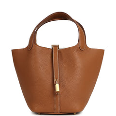 Hermes Picotin Lock 18 Gold Clemence Gold Hardware