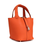 Hermes Picotin Lock 18 Tangerine Clemence Palladium Hardware - Thumbnail View 2
