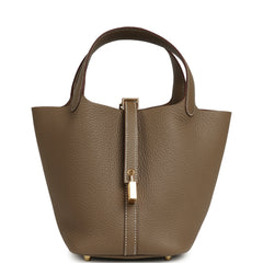 Hermes Picotin Lock 18 Etoupe Clemence Gold Hardware