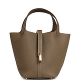 Hermes Picotin Lock 18 Etoupe Clemence Gold Hardware - Thumbnail View 1