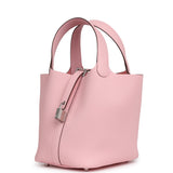 Hermes Picotin Lock 18 Rose Sakura Clemence Palladium Hardware - Thumbnail View 5