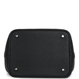 Pre-owned Hermes Picotin Lock 22 Black Clemence Palladium Hardware - Thumbnail View 6